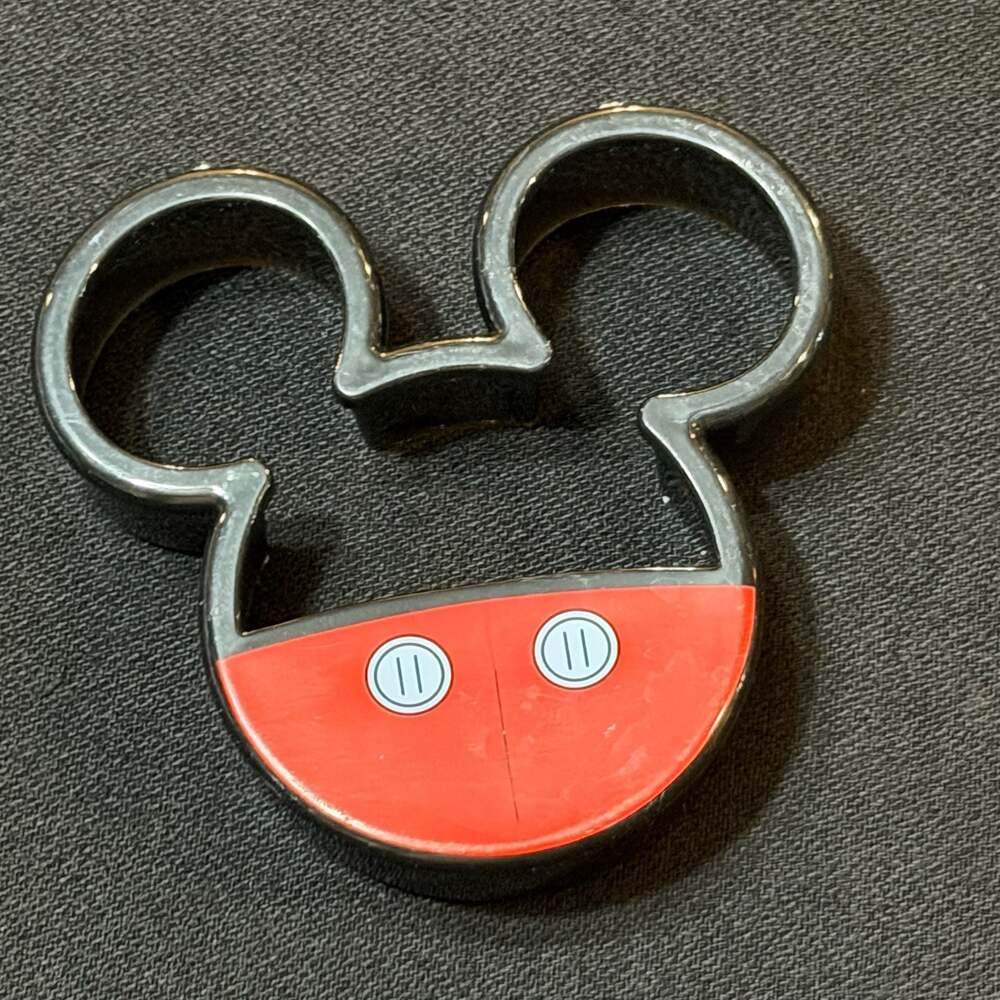Disney Mickey Mouse Head and Red Pants Plastic Sandwich Crust Cookie Cutter